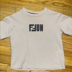 Fendi Kids Cream Mauve Like T-Shirt